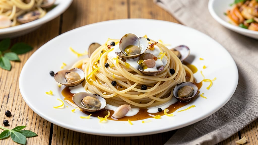 Angel Hair Pasta With Clam Sauce Recipe: Briny Clams and Garlicky Cream in One Pot