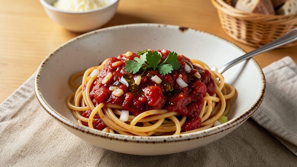 Authentic Italian Red Clam Sauce Recipe: Celery Crown Crunch Over Garlicky Tomato Base