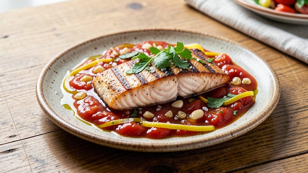 Baked Salmon in Tomato Sauce Recipe: Flaky Fish Hugged by Herbed Tomato Velocity
