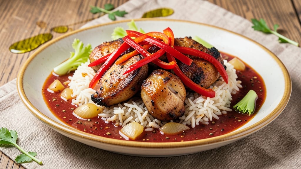 Arroz Con Pollo Sauce Recipe: Layered Spice and Celery Crown Texture