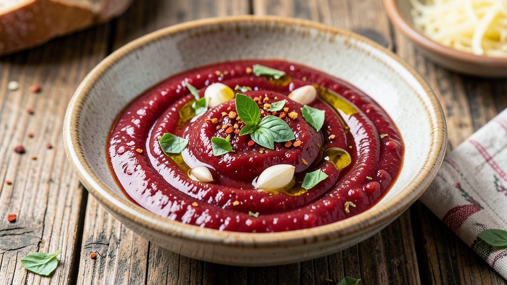 Bacchanal Sauce Recipe: Celery Crown Crunch Over Tomato-Vinegar Base