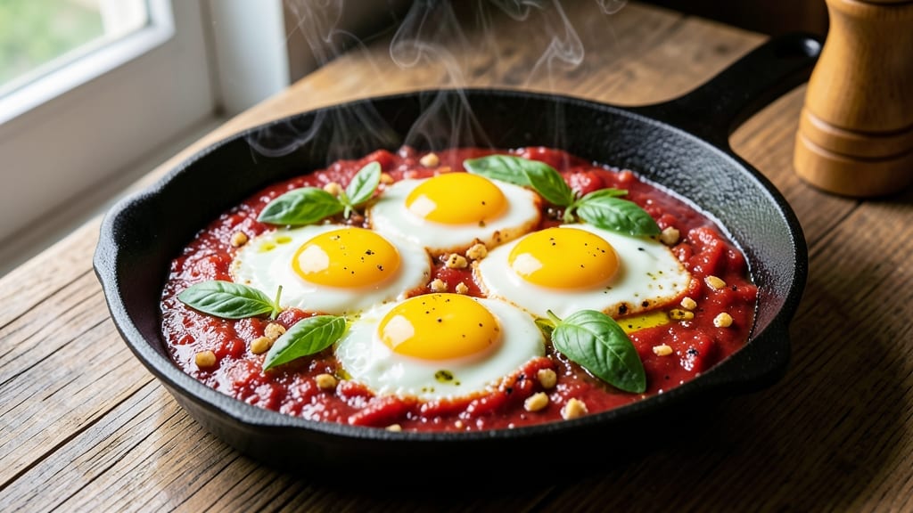 Baked Eggs in Tomato Sauce Recipe: One-Pan Breakfast Brilliance