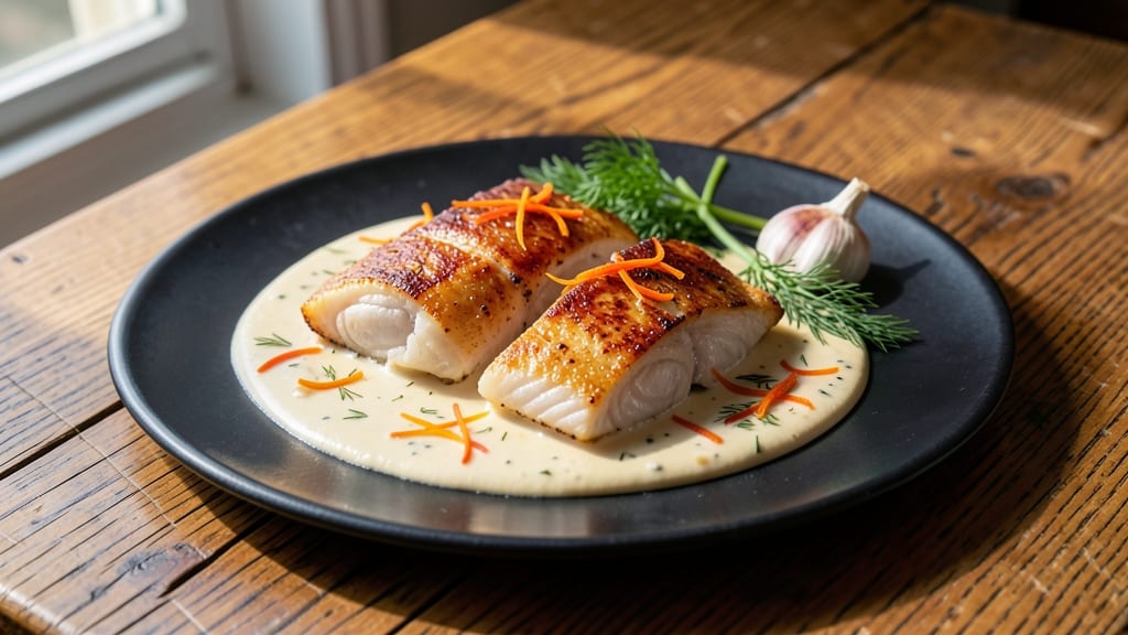 Baked Fish in Cream Sauce Recipe: Velvety Dill Cream That Melts Over Flaky Fillets