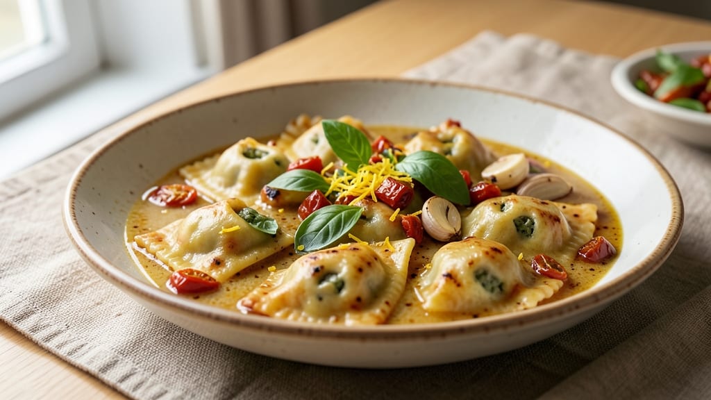 Artichoke Ravioli Sauce Recipe: Sun-Dried Tomato and Basil Velvety Swirl