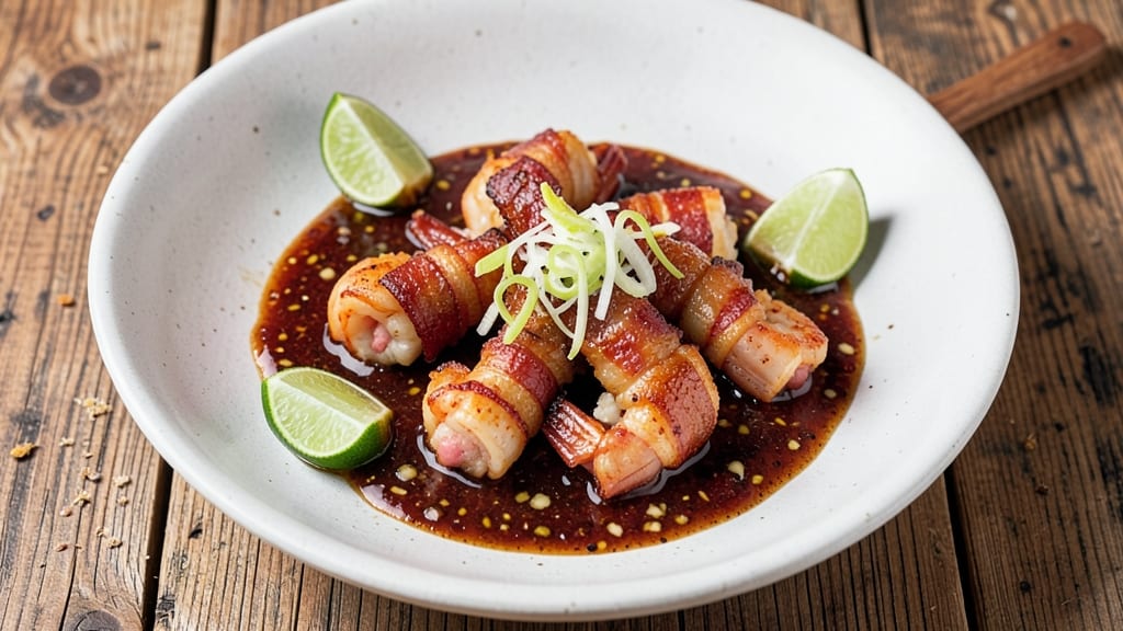 Bacon-Wrapped Shrimp Dipping Sauce Recipe: Smoky Chipotle Cream With Crispy Celery Crown