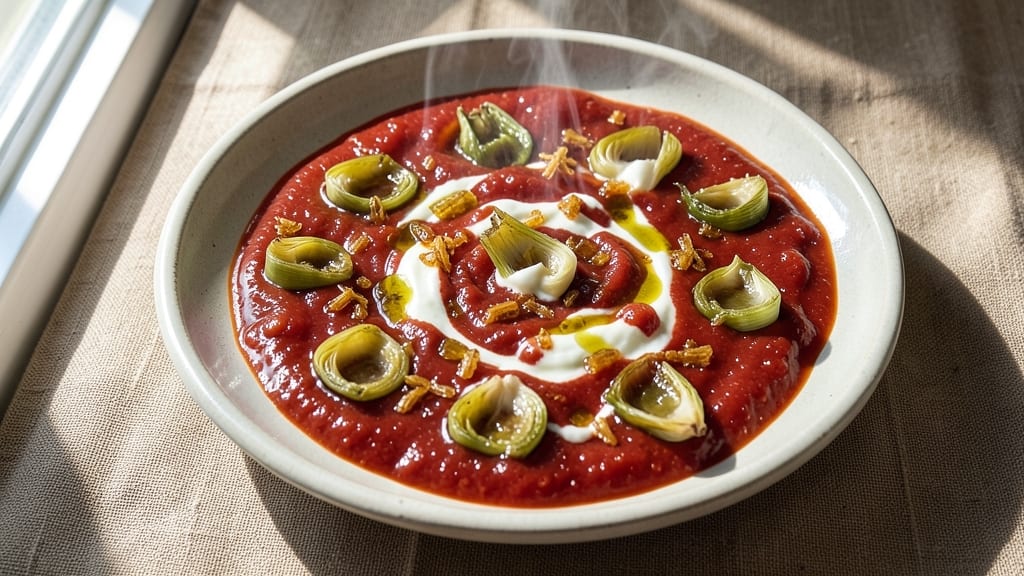 Artichoke Pizza Sauce Recipe: Smoky Celery Crown Over Tangy Tomato Base