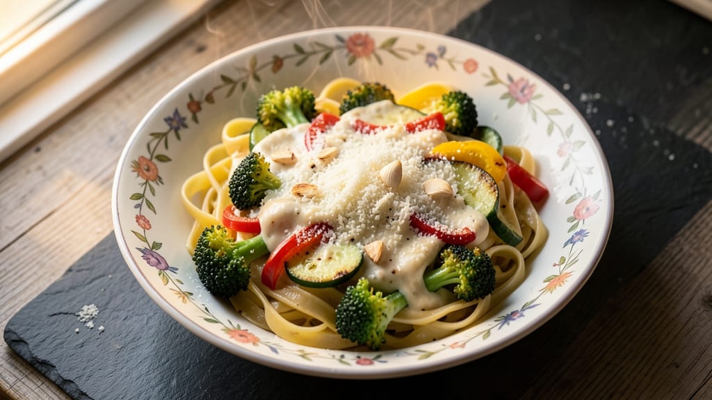 Alfredo Sauce Pasta With Vegetables Recipe: One-Pot Creamy Comfort in 25 Minutes