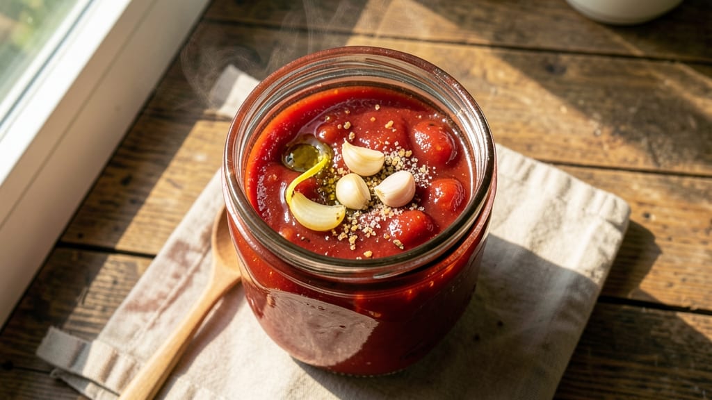 Ball Jar Tomato Sauce Recipe: No-Burn Simmer for Jammy, Seedless Richness