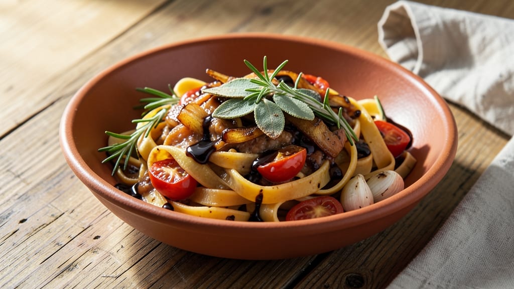 Autumn Harvest Pasta Sauce Recipe: Celery Crown Crunch Over Earthy Tomato Base