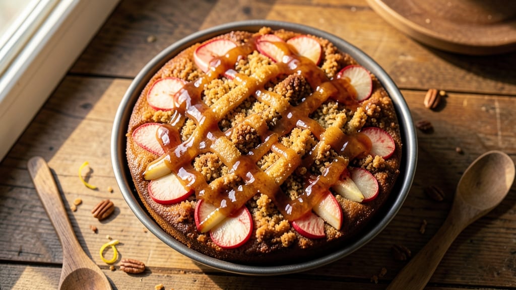 Apple Cake With Rum Sauce Recipe: Spiced Moist Crumb and Boozy Drizzle Magic